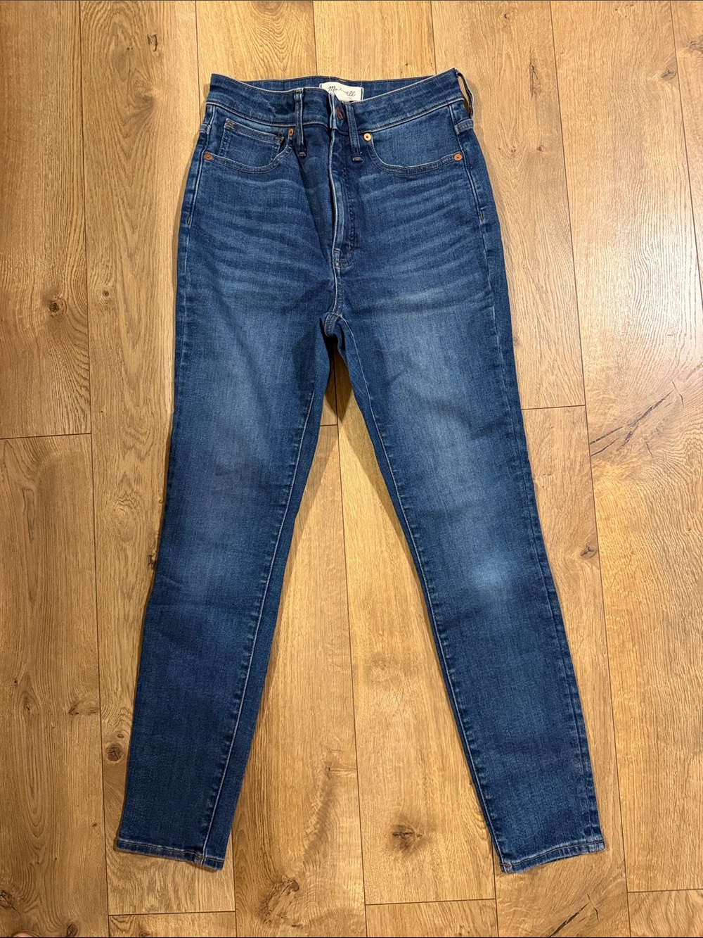 Madewell Dark Blue High-Rise Skinny Jeans